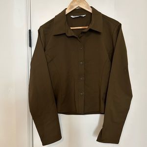 NWOT Zara Corset Inspired Button Shaket